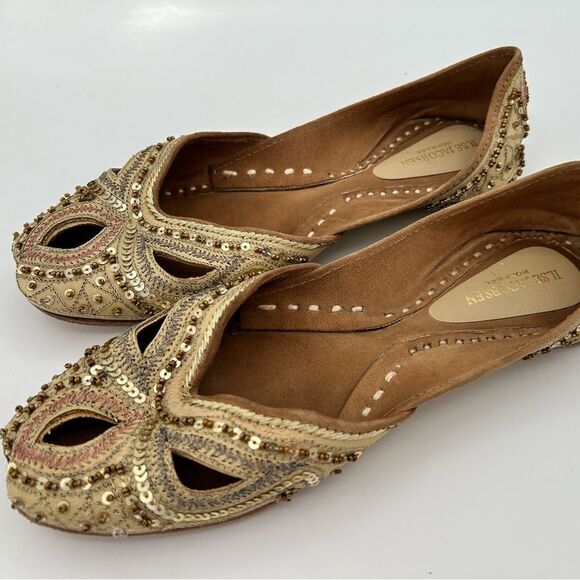 Ilse Jacobsen Shoes - ILSE Jacobsen gold and cream leather flats, new, size 38